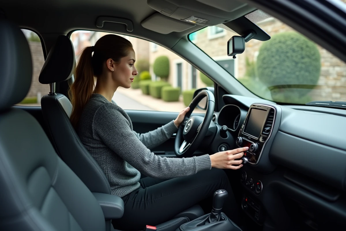 Jeune femme utilisant l